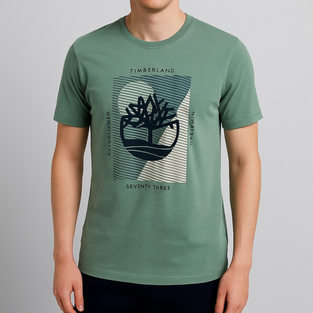 Timberland Tshirt Size Small Regular Fit Mint Green Color